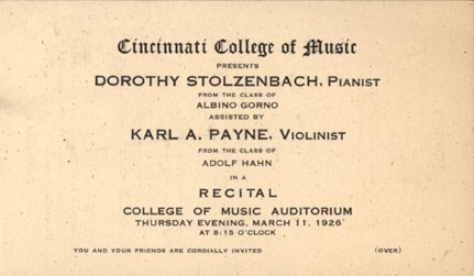 Stolzenbach-Payne Recital front